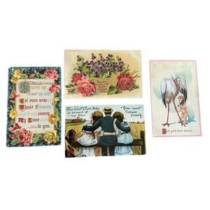 Vintage 1900's Post Card Lot of 4